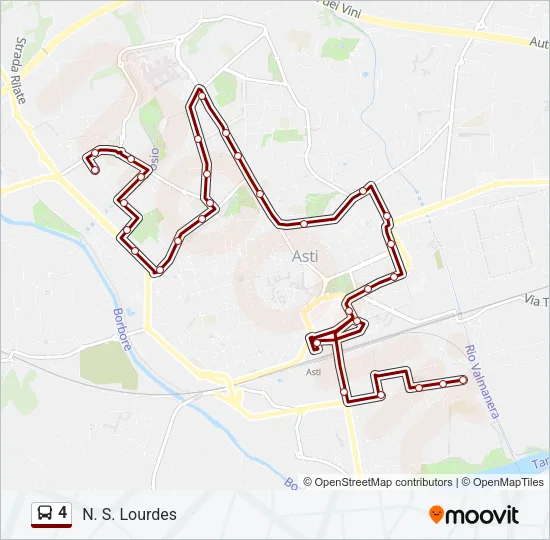 4 Bus Line Map