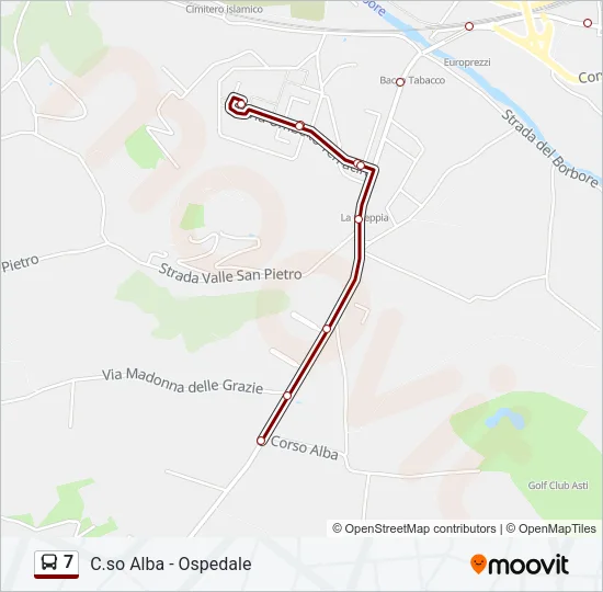 7 Bus Line Map