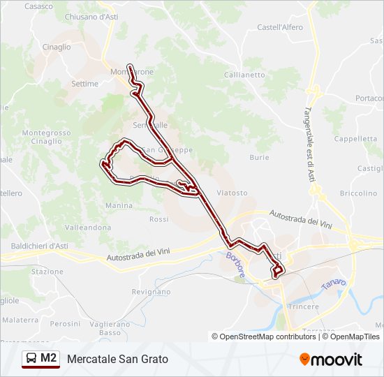 M2 Bus Line Map