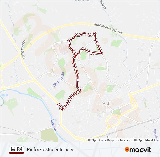 R4 Bus Line Map