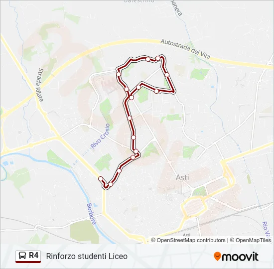 R4 Bus Line Map
