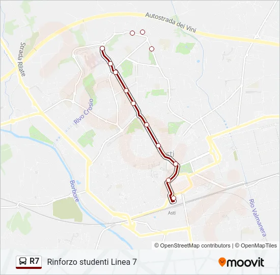 R7 Bus Line Map