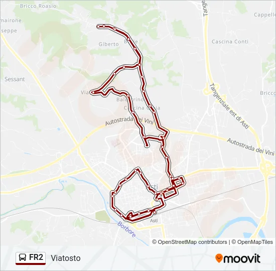 FR2 Bus Line Map