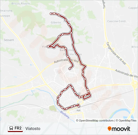 FR2 Bus Line Map