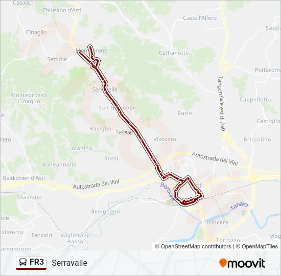 FR3 Bus Line Map