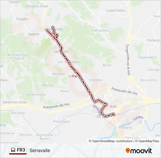 FR3 Bus Line Map