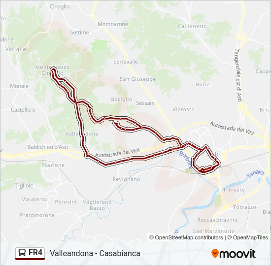 FR4 Bus Line Map