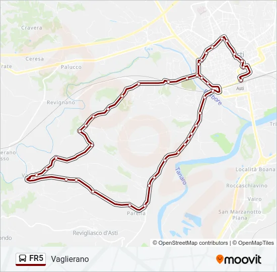 FR5 Bus Line Map