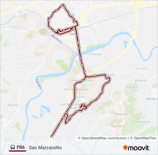 FR6 bus Line Map