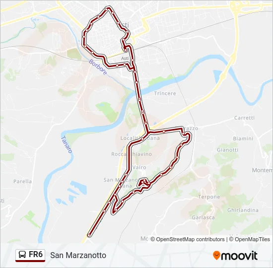 FR6 Bus Line Map