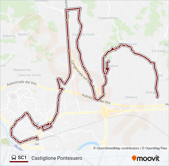 SC1 Bus Line Map