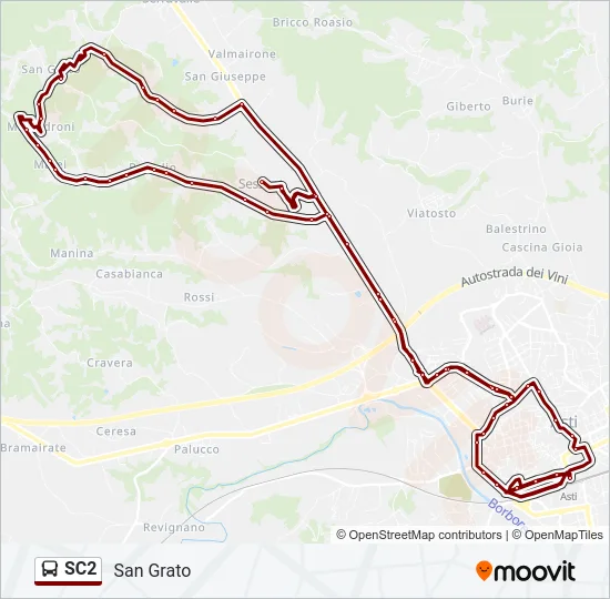 SC2 Bus Line Map