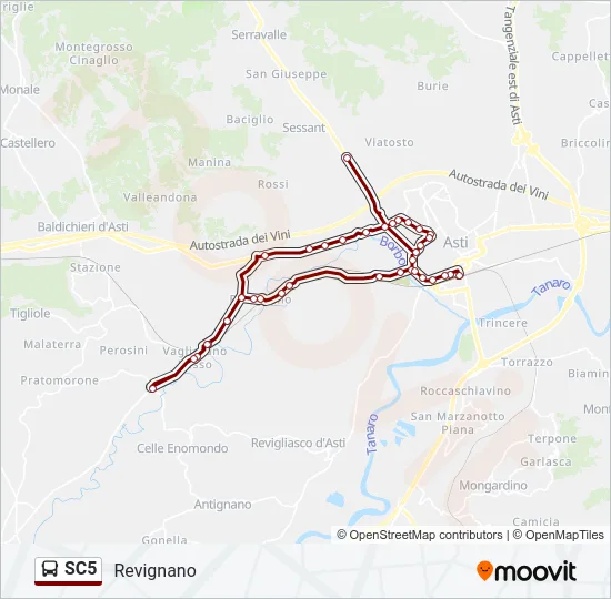 SC5 Bus Line Map