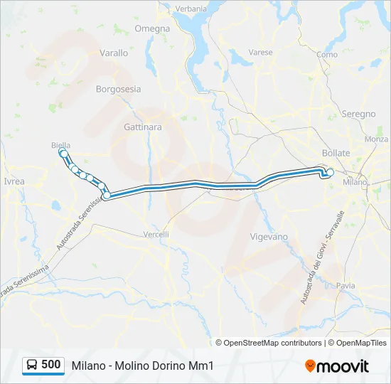 500 Bus Line Map