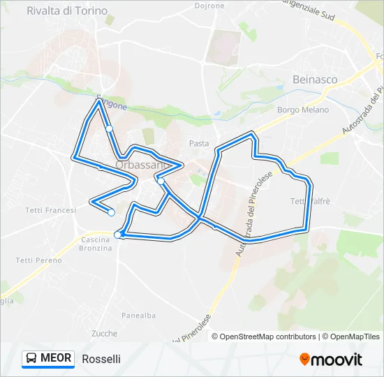 MEOR Bus Line Map