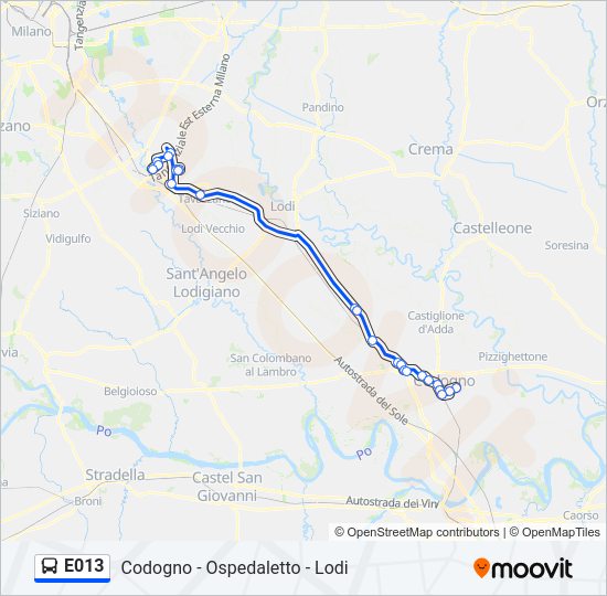 Percorso linea  E013