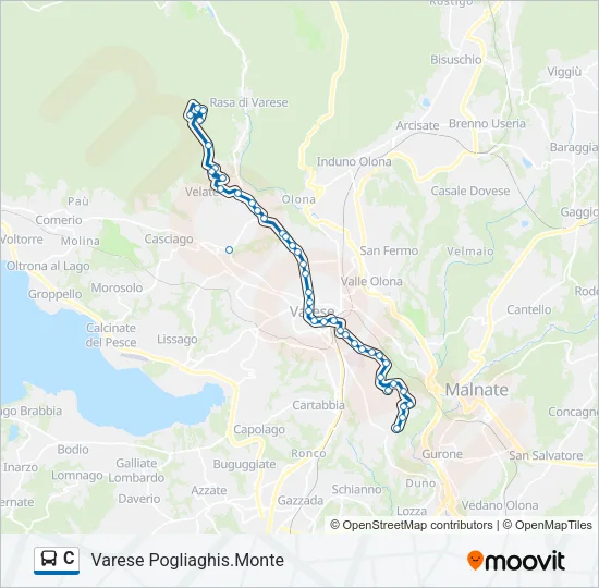 C Bus Line Map