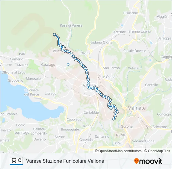 C Bus Line Map