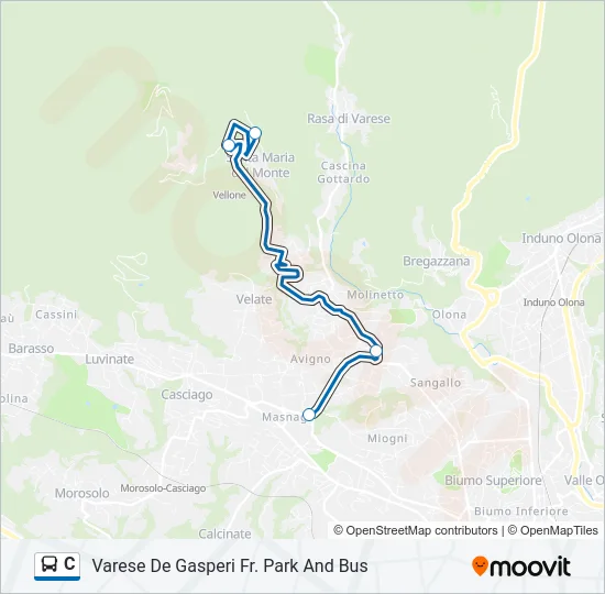 C Bus Line Map