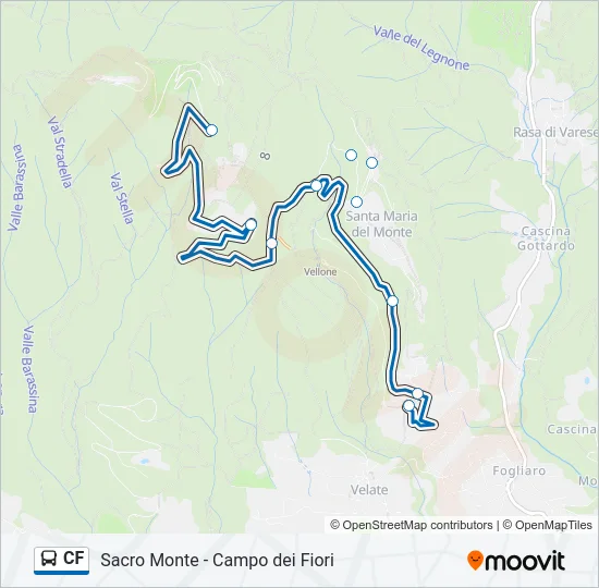 CF Bus Line Map