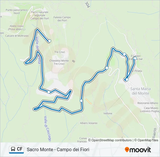 CF Bus Line Map