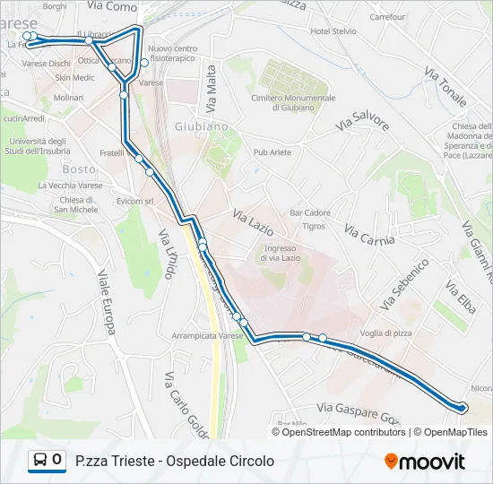 O Bus Line Map