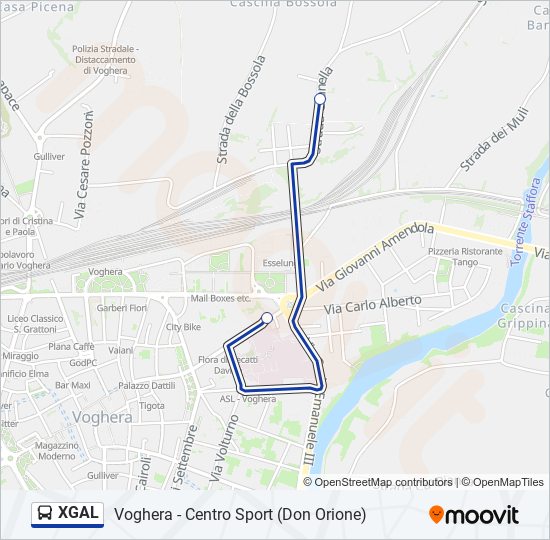 XGAL bus Line Map