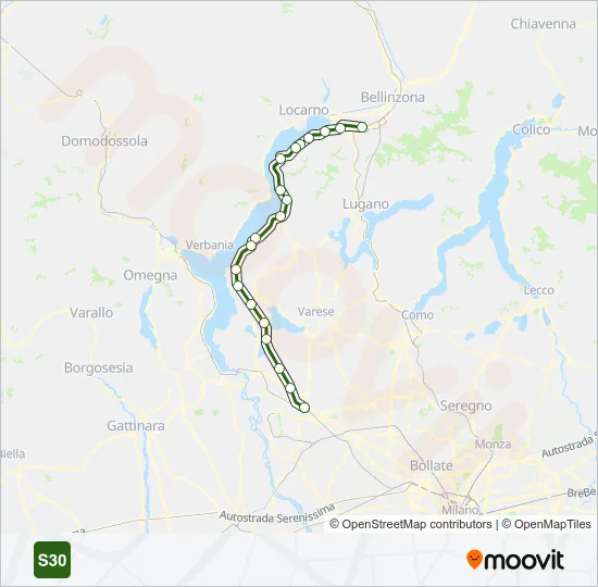 S30 Train Line Map