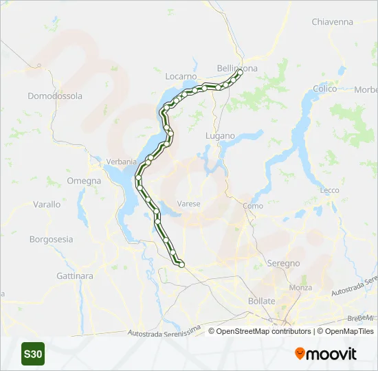 S30 Train Line Map