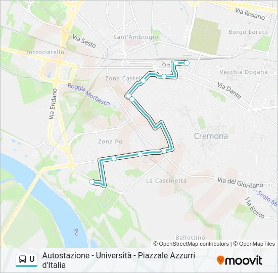 U Bus Line Map