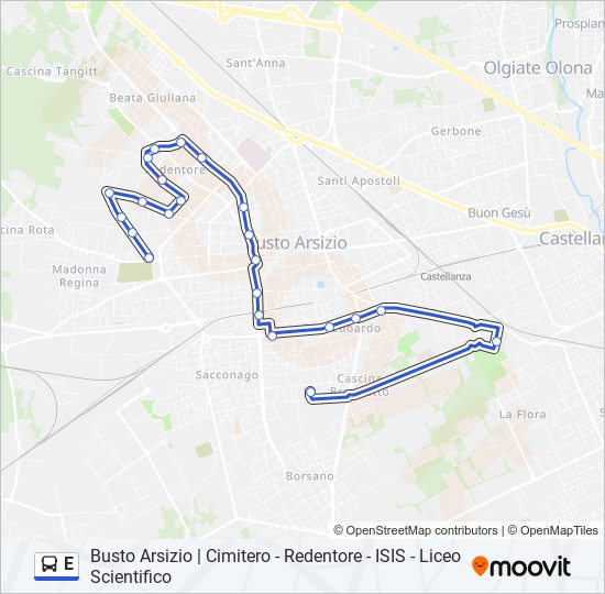 E bus Line Map