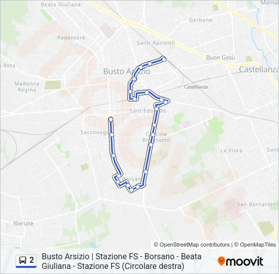2 Bus Line Map