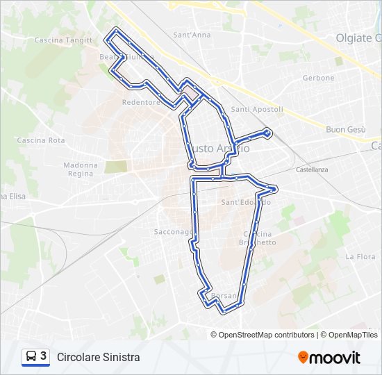 3 bus Line Map