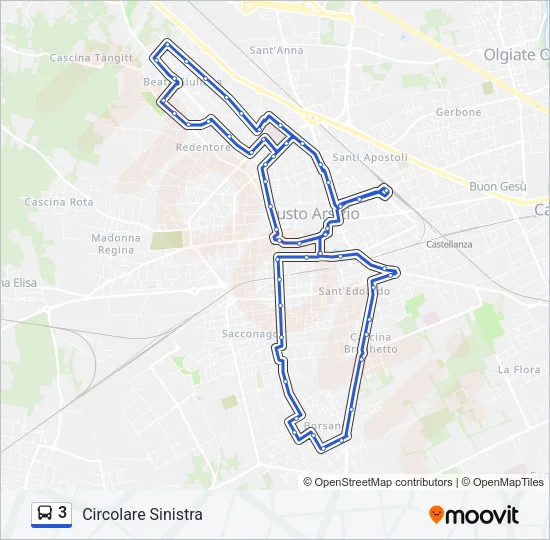 3 Bus Line Map