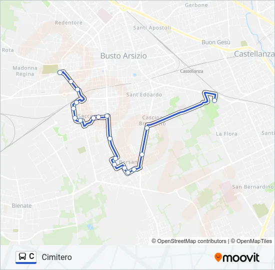 C Bus Line Map