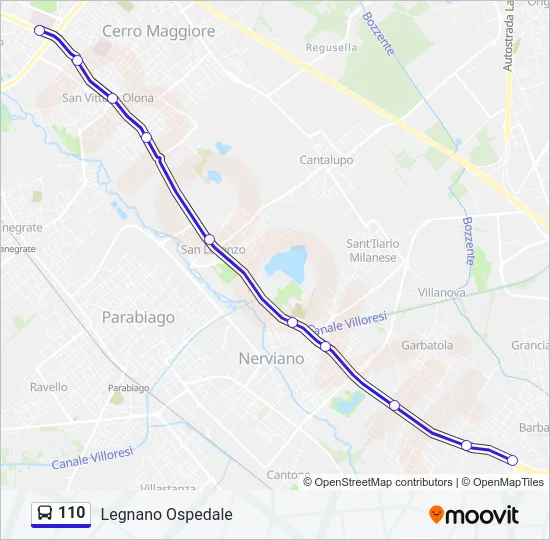 110 Bus Line Map