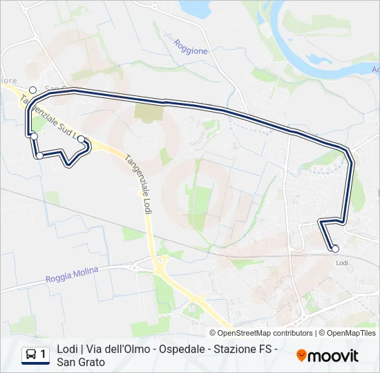 1 Bus Line Map