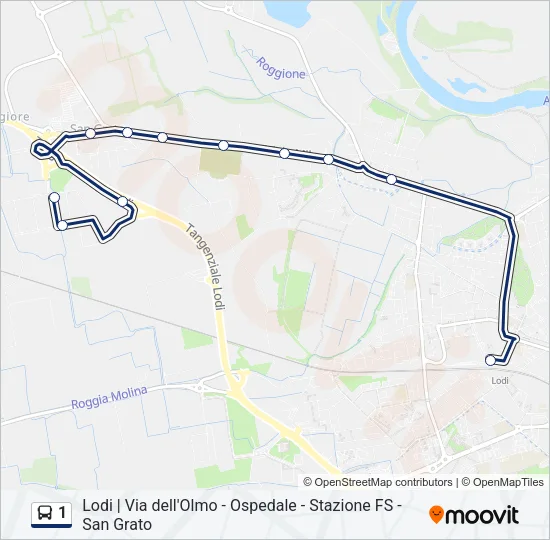 1 Bus Line Map
