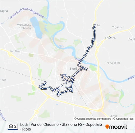 2 Bus Line Map