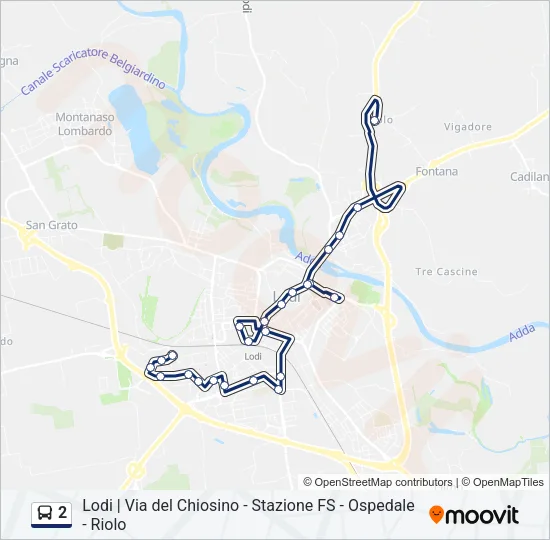 2 Bus Line Map