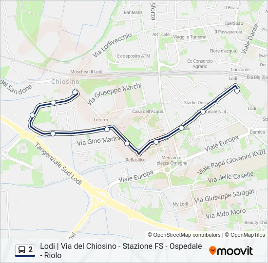 2 Bus Line Map