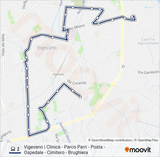 2 Bus Line Map