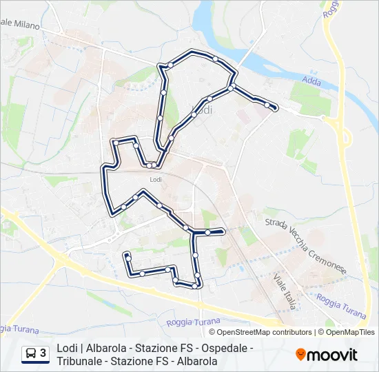 3 Bus Line Map
