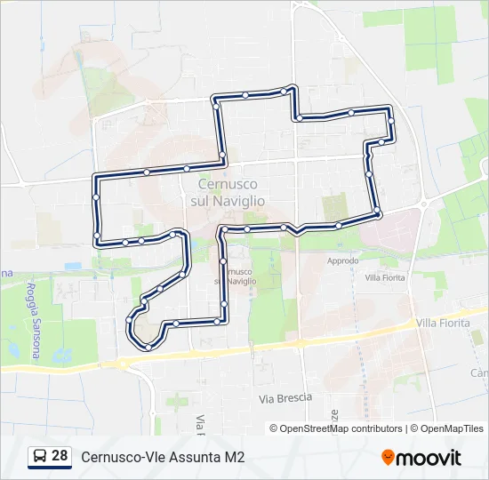 28 Bus Line Map