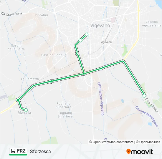 FRZ Bus Line Map