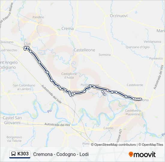 K303 Bus Line Map
