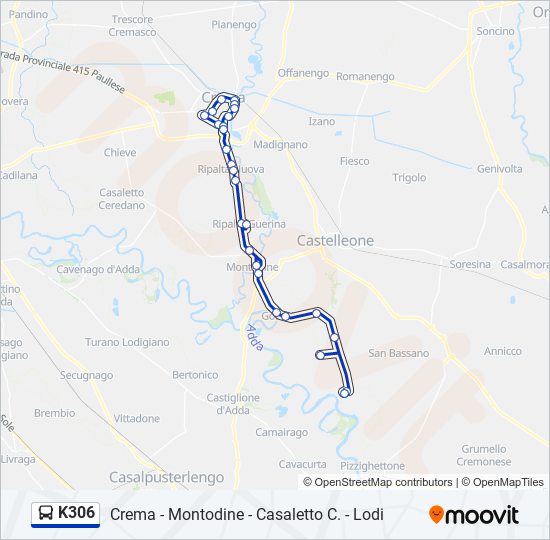 K306 bus Line Map