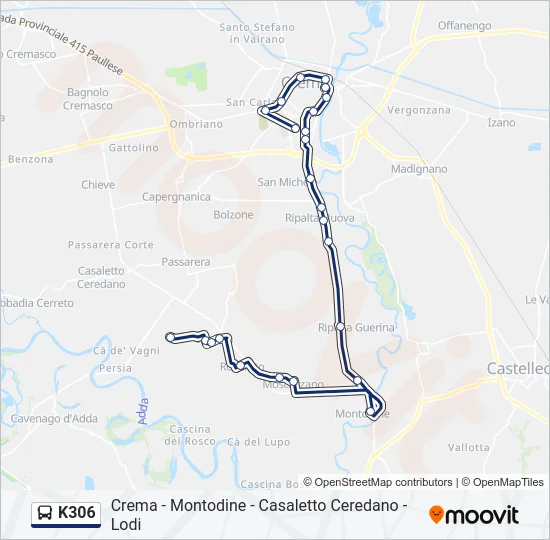 K306 Bus Line Map