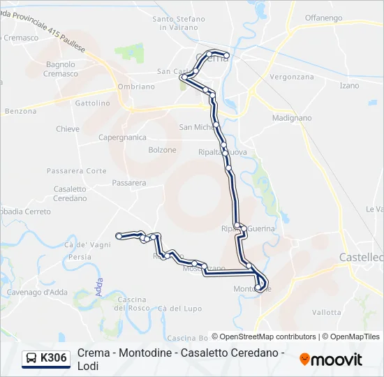 K306 Bus Line Map