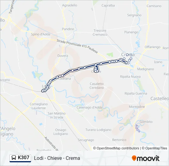K307 Bus Line Map